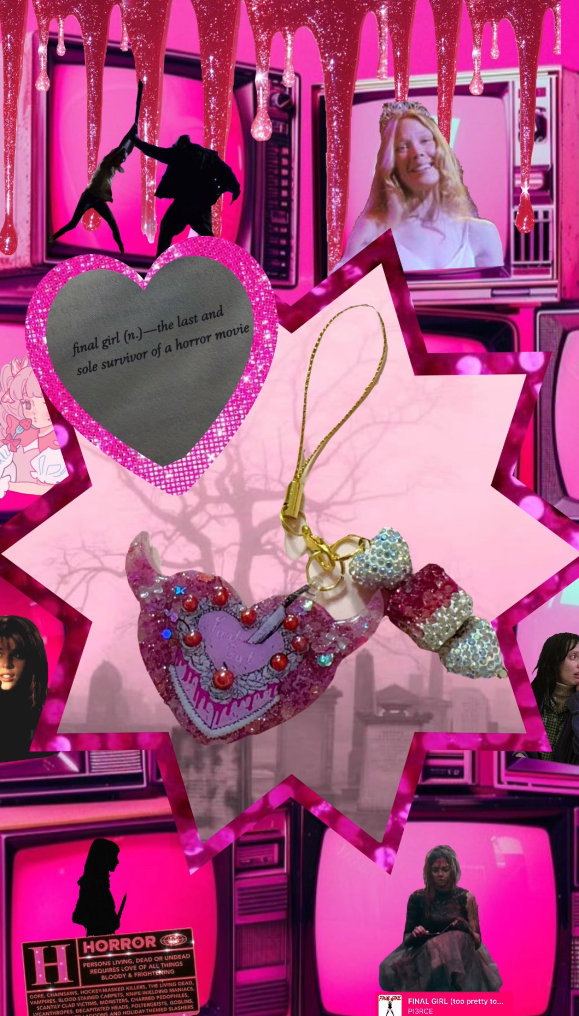 🎥🎬Final Girl Phone Charm🎬🎥